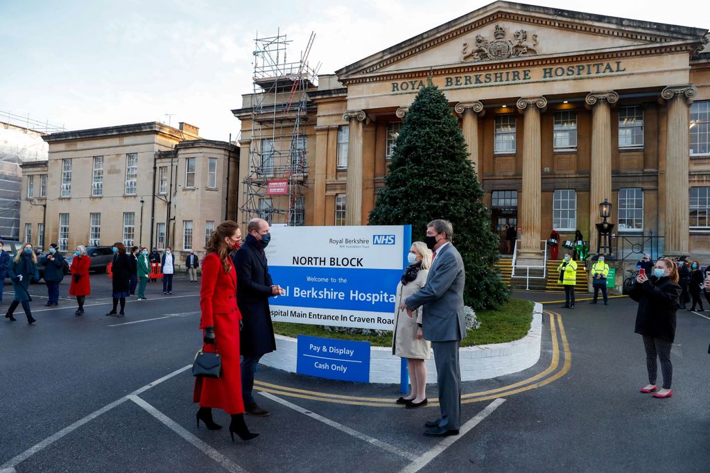 William and Kate visiting Royal Berkshire Hospital in December 2020