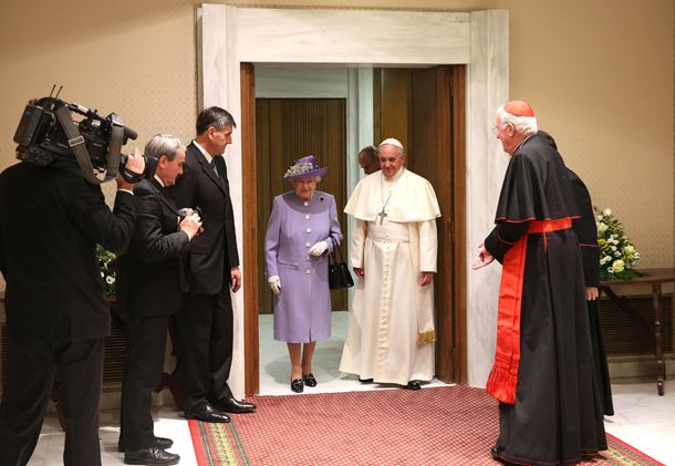 Pope francis and Queen Elizabeth