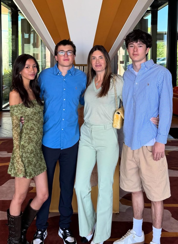 Photo shared by Mark Wahlberg's wife Rhea Durham April 20, 2025 featuring her son Michael, his girlfriend Sunni, and son Brendan during the family's Easter Sunday festivities
