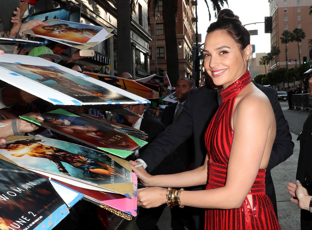 Gal Gadot and fans at the 'Wonder Woman' film premiere in, Los Angeles - 25 May 2017