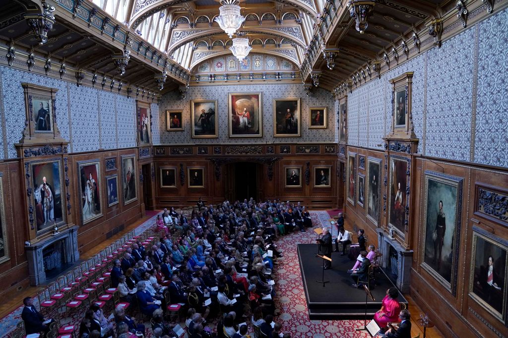 The performance took place in the Waterloo Room at Windsor Castle