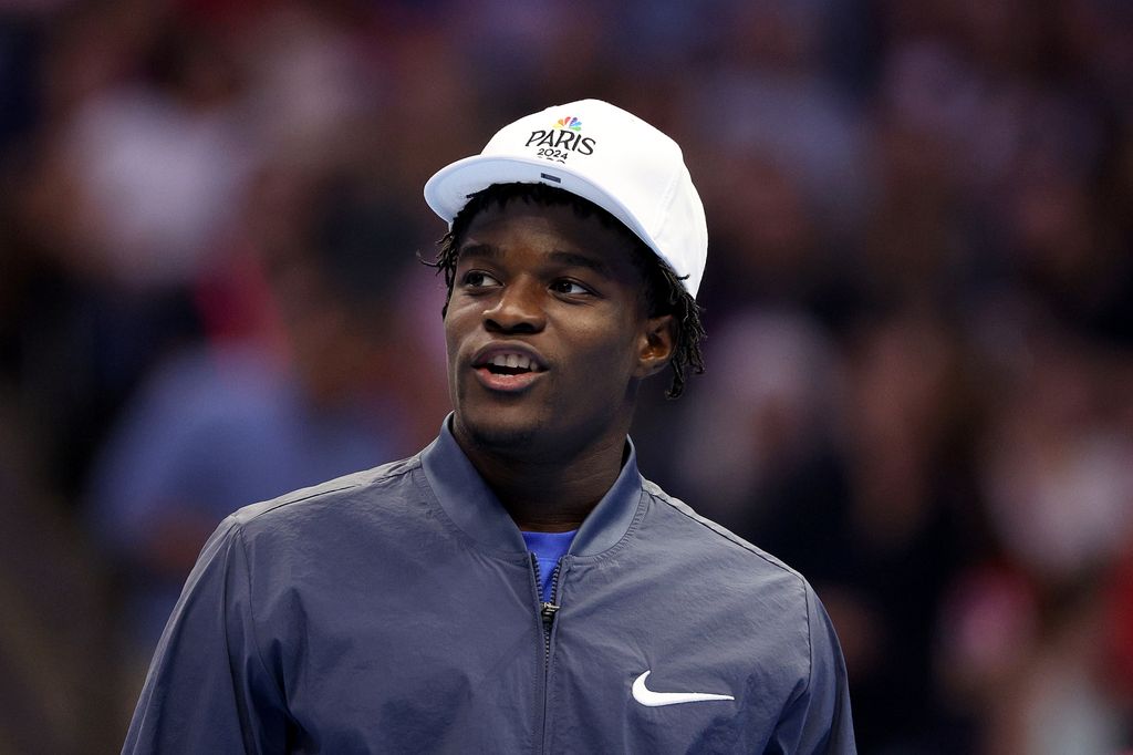 Fred Richard reacts on Day Four of the 2024 U.S. Olympic Team Gymnastics Trials at Target Center on June 30, 2024 in Minneapolis, Minnesota