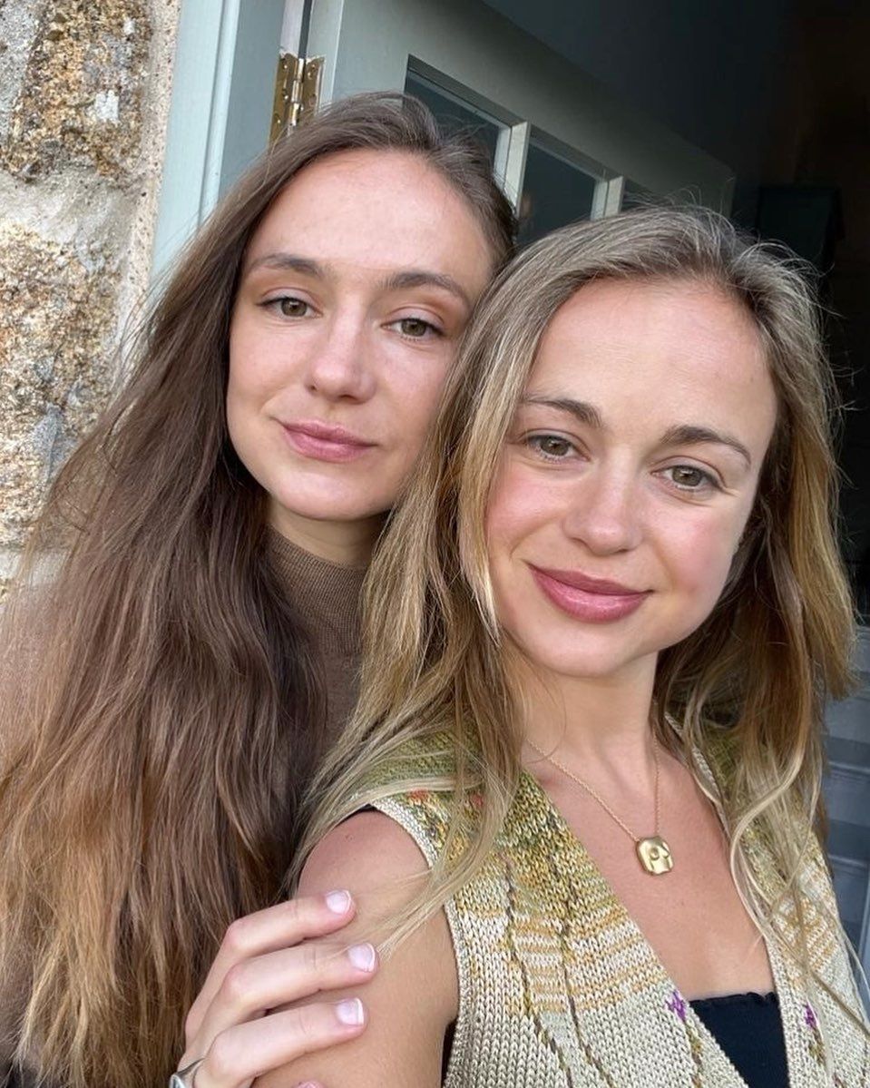 Marina and Amelia Windsor seen in 2022 during a holiday to Cornwall