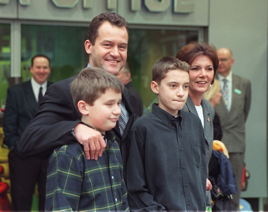 Paul Burrel with his ex-wife Maria and two sons