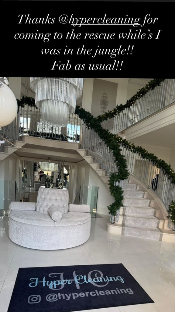 Coleen Rooney's sweeping staircase in her hallway