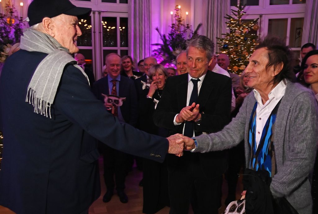 John Cleese, Hugh Grant and Ronnie Wood 