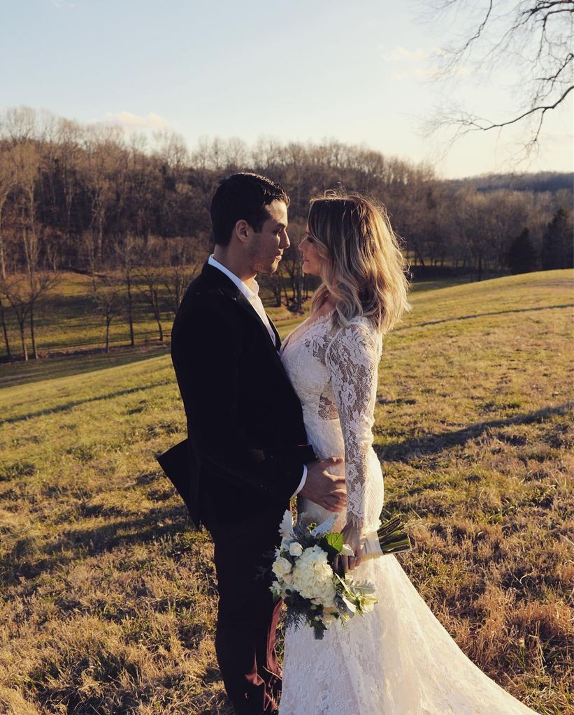 photo of miranda lambert and brendan mcloughlin on wedding day