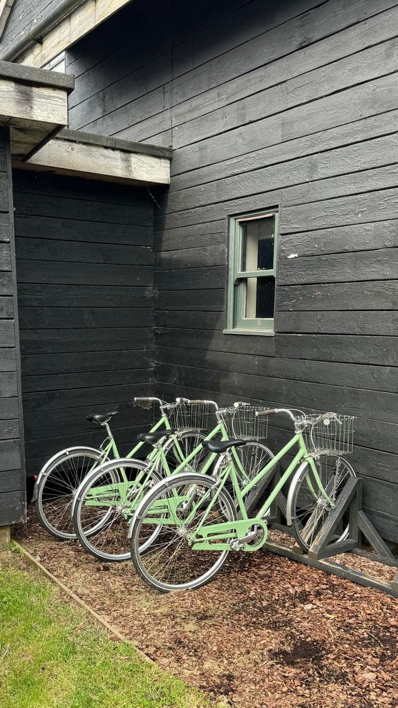 The actress shared a photo of the wholesome bikes on the grounds of her fabulous break