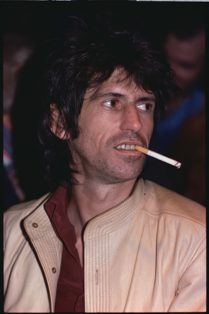 Keith Richards Smoking Cigarette  
