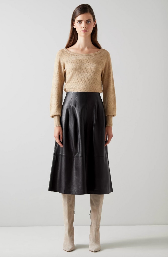 LK Bennett leather skirt