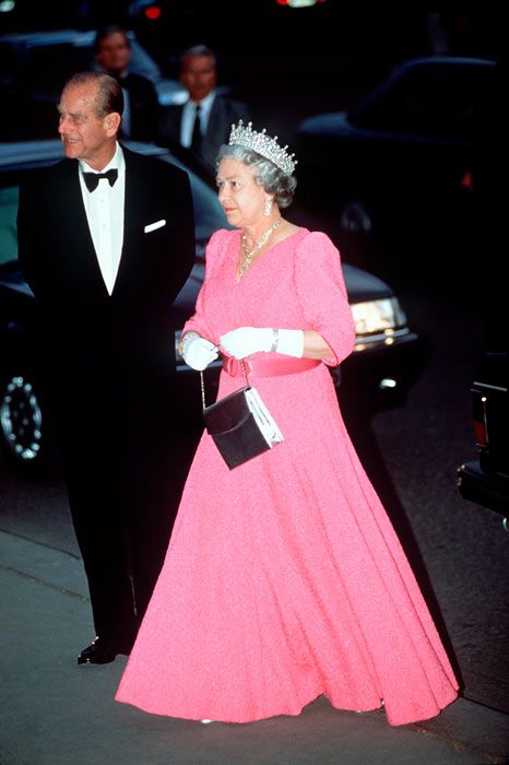 queen pink ballgown