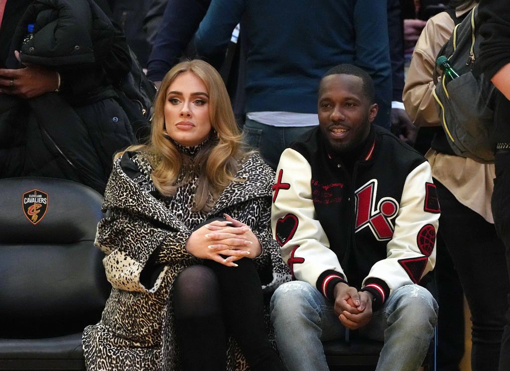 Adele courtside at the game