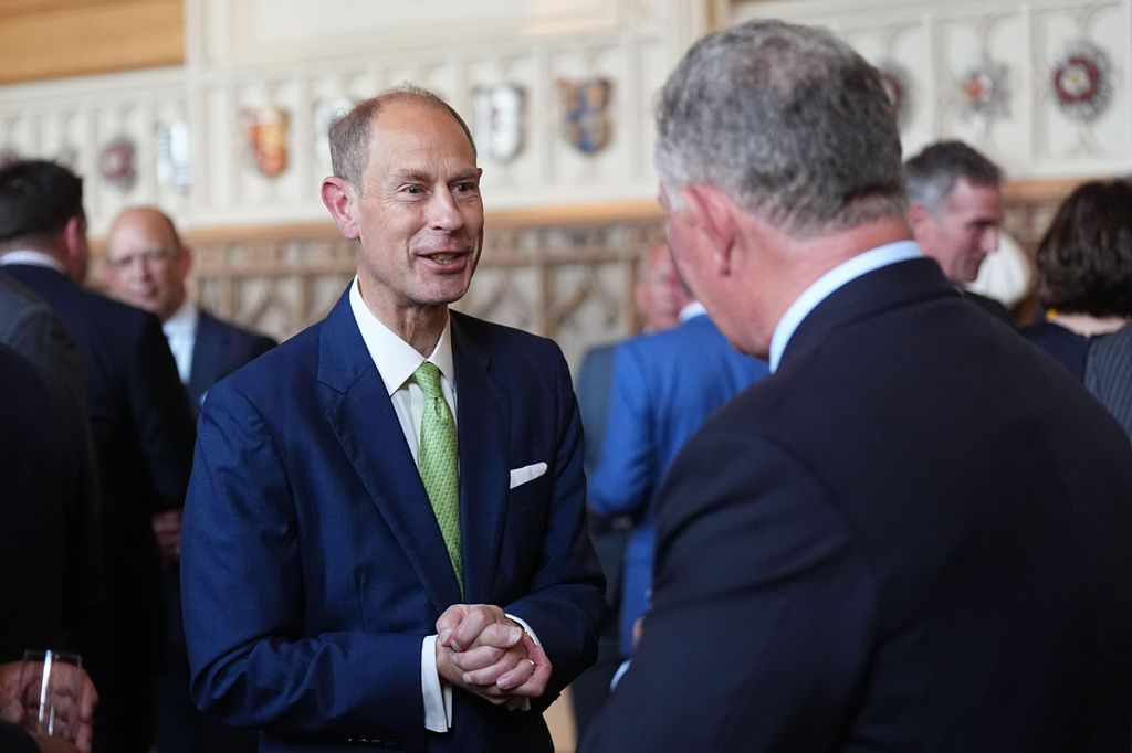 The Duke of Edinburgh meeting guests during a reception for recipients of The King's Award for Enterprise, at Windsor Castle, Berkshire. Instituted by Royal Warrant in 1965, the awards are the most prestigious business awards in the UK, with recipients recognised as being among the best of British businesses. 