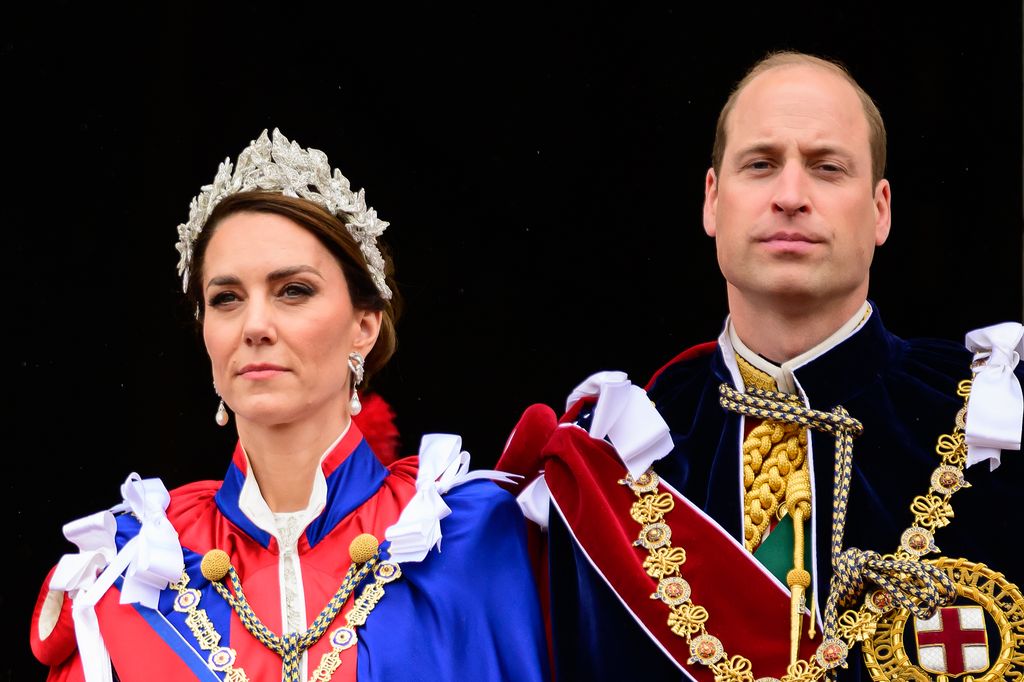 William and Kate on balcony at coronation