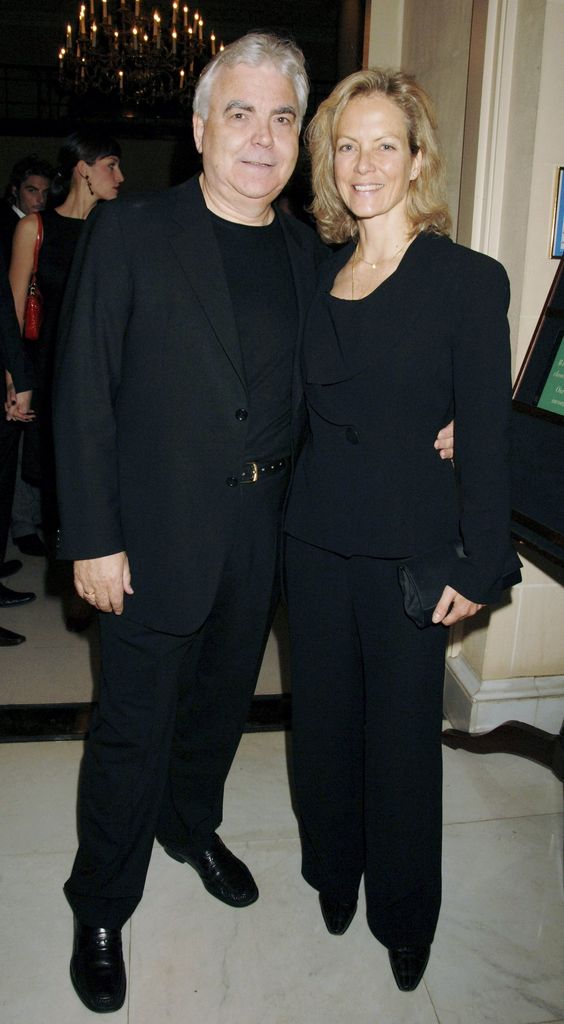 Jenny Seagrove posed with bill kenwright in black suits