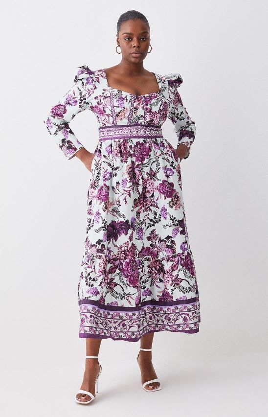 plus size karen millen floral dress 