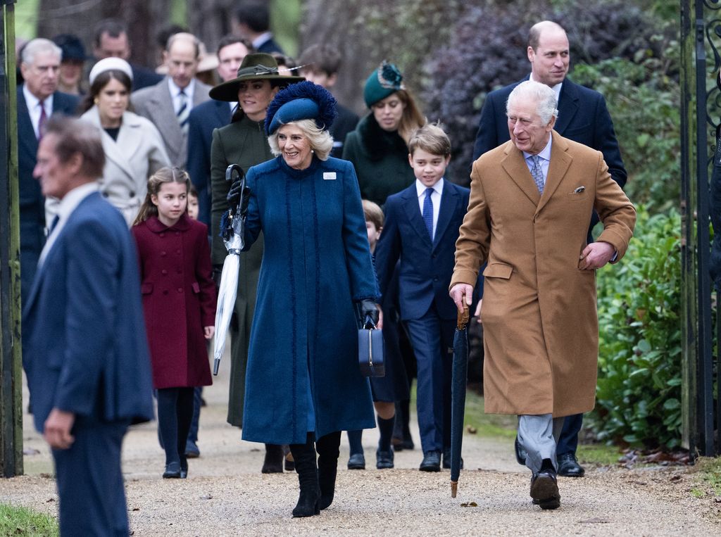 The royal family attend the Christmas Day service at Sandringham Church in 2022