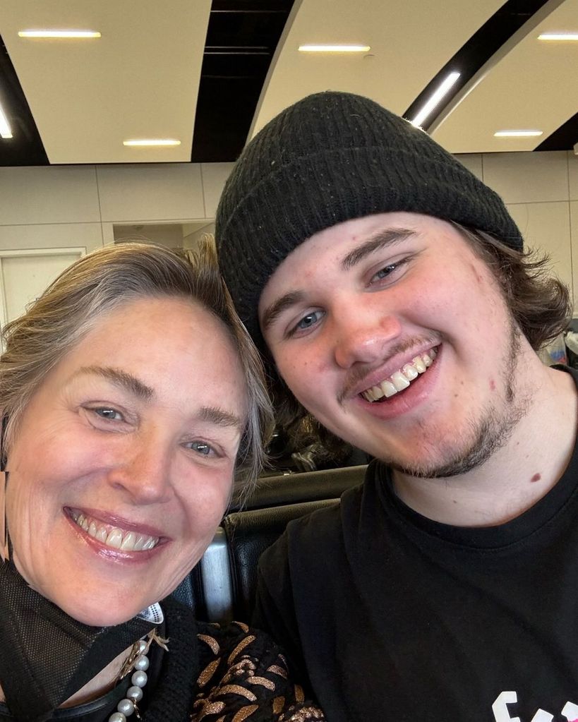 Sharon Stone shares a selfie with her son Laird Vonne