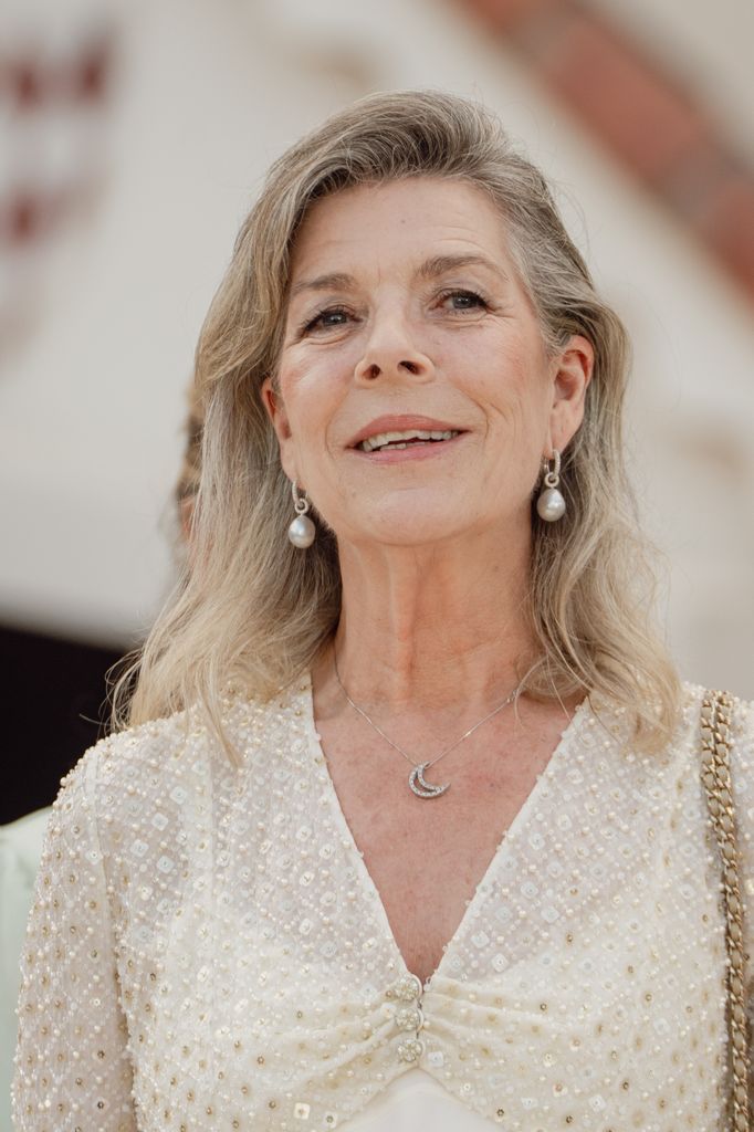 MONACO, MONACO - JULY 19: (EDITOR'S NOTE : NO TABLOIDS WEB & PRINT, NO DAILY MAIL, NO DAILY MAIL GROUP, NO BILD, NO CHI, NO VOICI, NO CLOSER) Princess Caroline of Hanover attends the celebration of Prince Albert's 20 years on the throne on July 19, 2025 in Monaco, Monaco. (Photo by Stephane Cardinale - Corbis/Corbis via Getty Images)