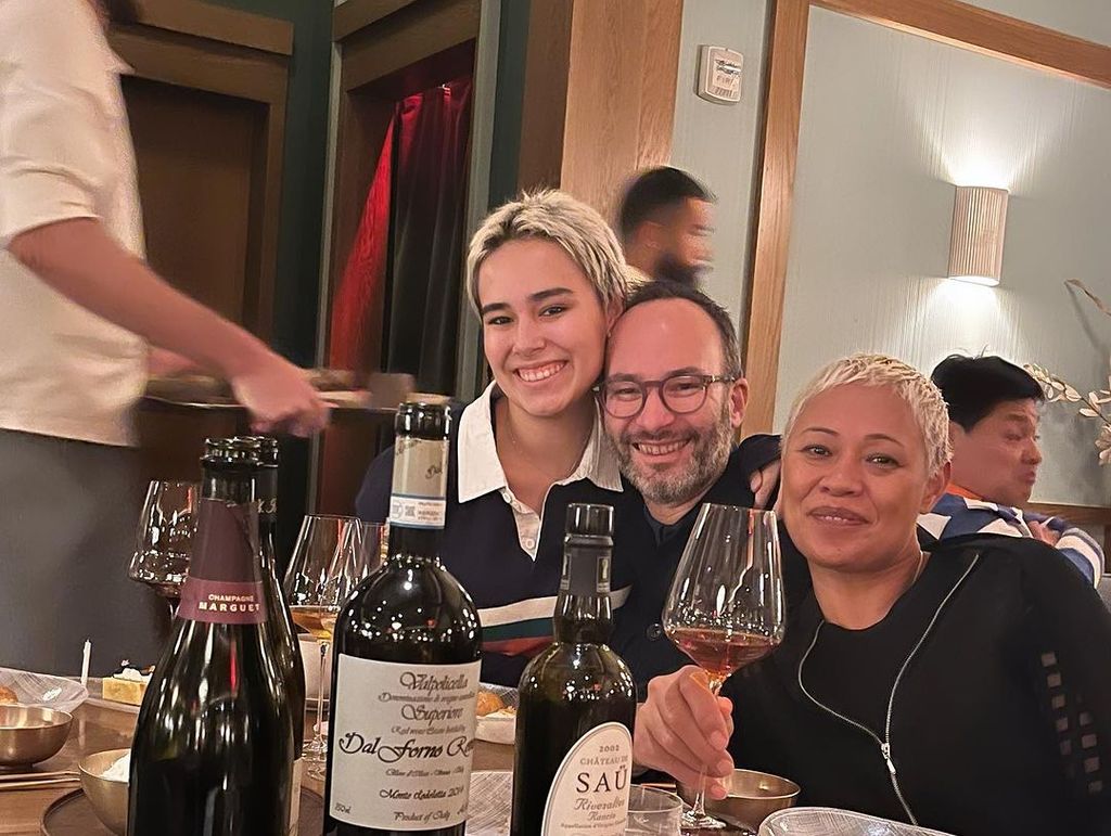 Monica Galetti with her daughter Anais and husband David 