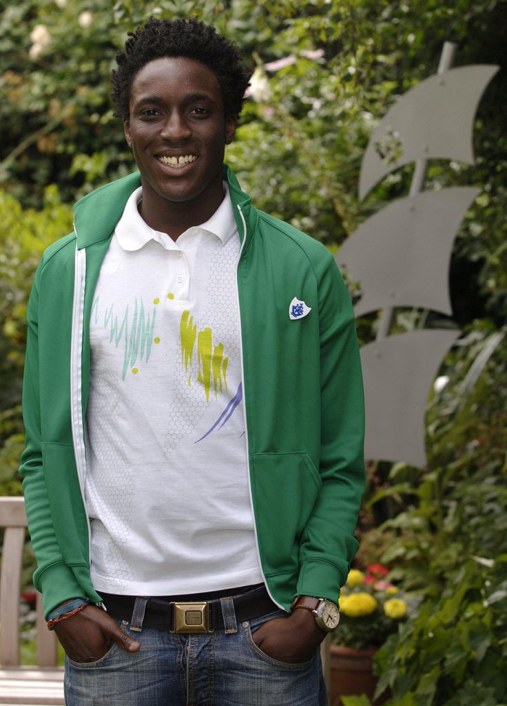 Andy Akinwolere is announced as the the 32nd Blue Peter presenter on the venerable BBC children's show, from the Blue Peter garden, BBC Television Centre, west London.   (Photo by Yui Mok - PA Images/PA Images via Getty Images)