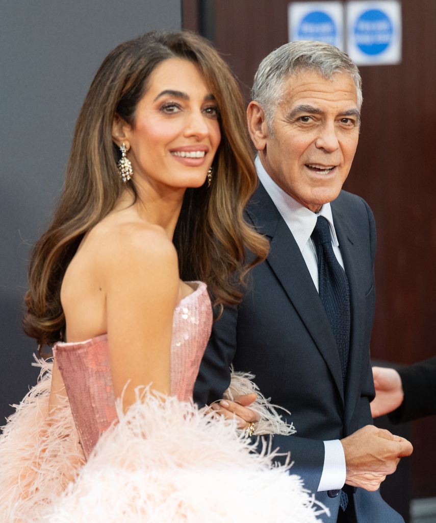 Amal Clooney and George Clooney attend the "Jay Kelly" Headline Gala at the 69th BFI London Film Festival