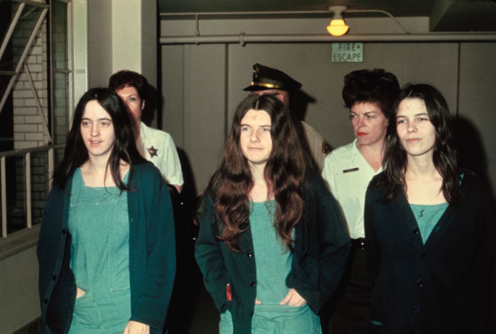 Manson family members Susan Atkins, Patricia Krenwinkle and Leslie van Houten (right)