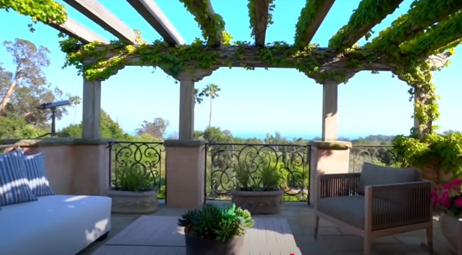 terrace area with plants and chairs