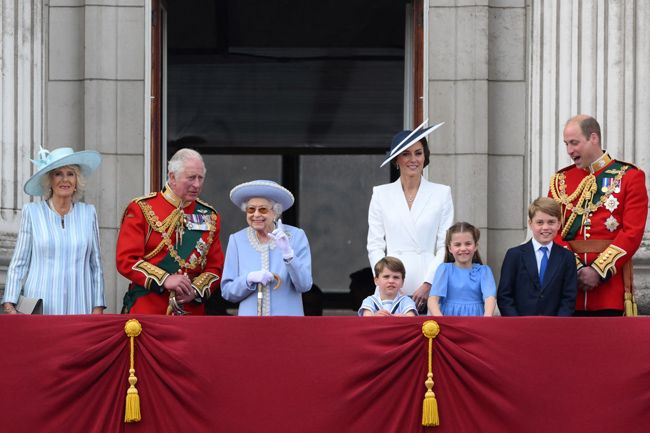 the queen trooping the colour balcony appearance