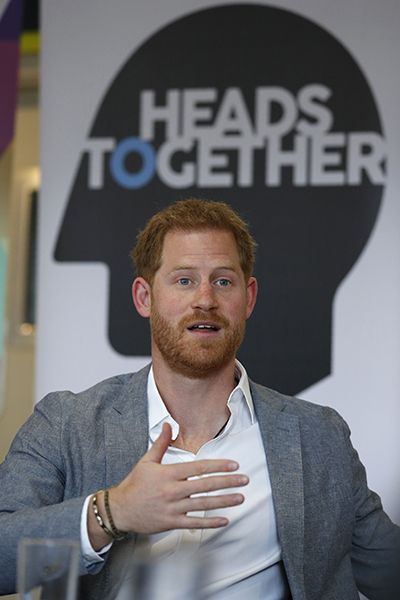 Prince Harry speaking at mental health event
