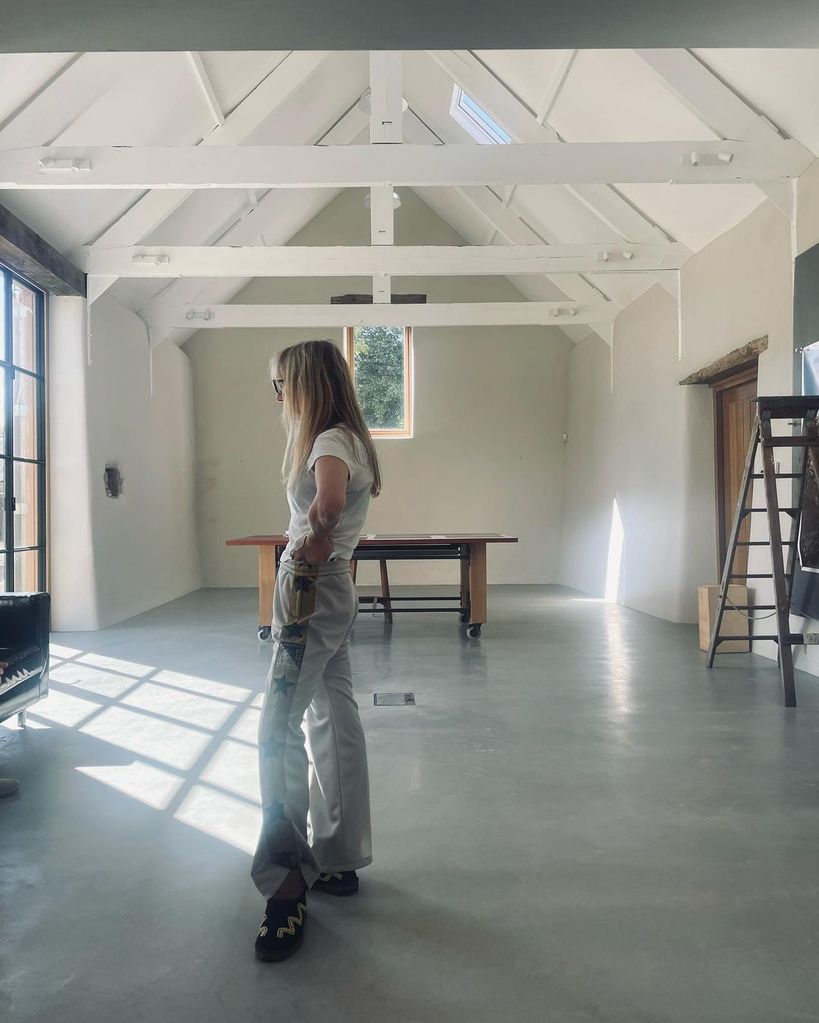 Sam Taylor-Johnson in her at-home studio
