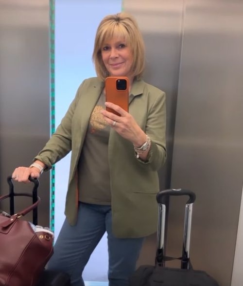 Loose Womens Ruth Langsford Is A Total Vixen In Skinny Jeans And Unique Coat Hello 0347