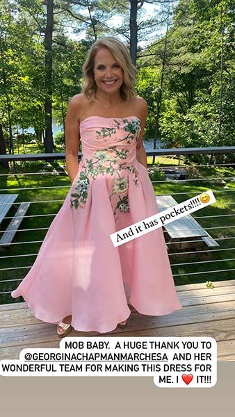 katie couric wedding outfit