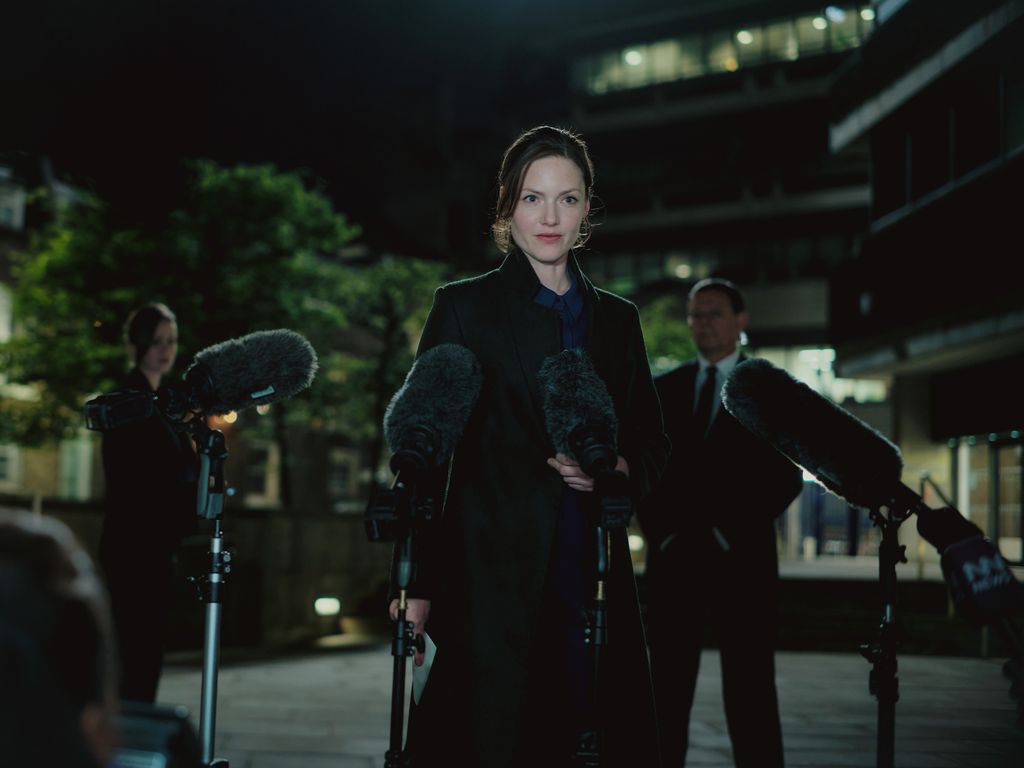 Holliday Grainger in a still image from The Capture