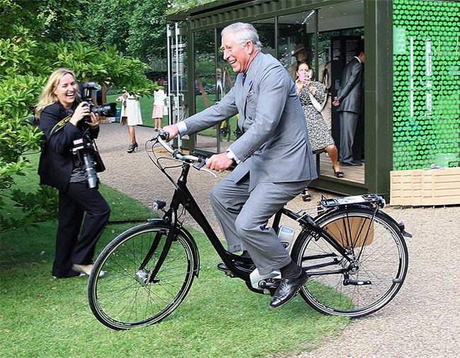prince charles cycling