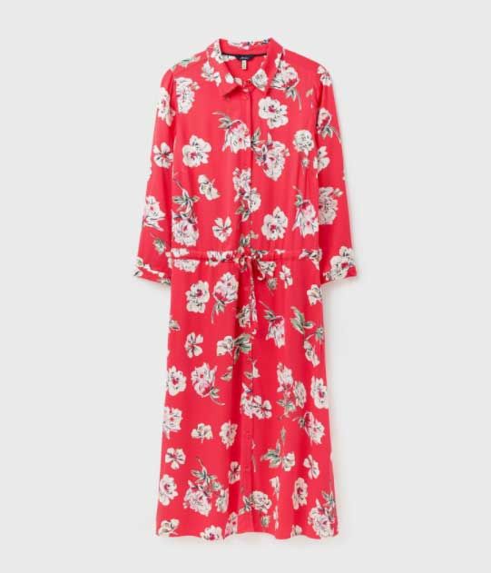 joules red shirt dress