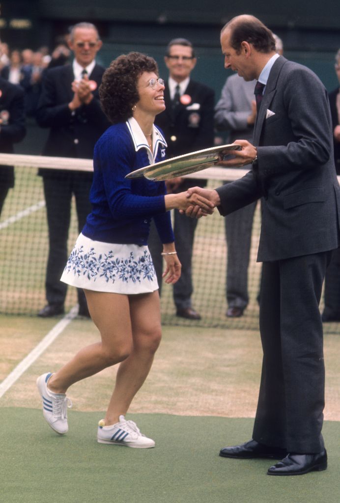 Billie Jean King at Wimbledon in 1975