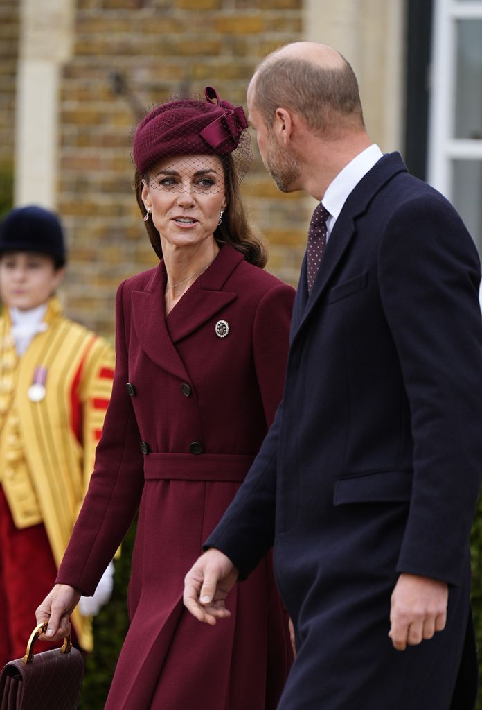  Catherine, Princess of Wales and William, Prince of Wales ahead of the arrival of US President Donald Trump and First Lady Melania Trump at Windsor Castle on September 17