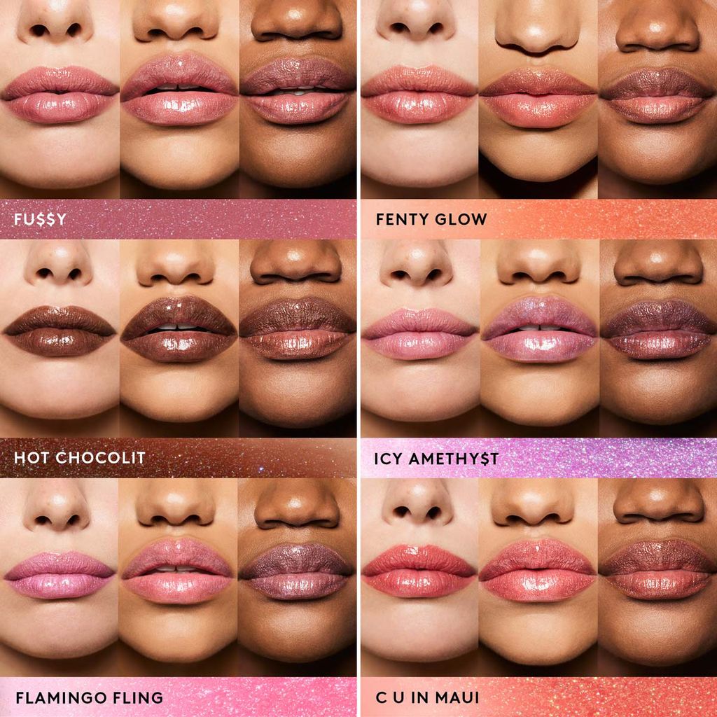 Fenty Beauty has unveiled six shimmering new shades of the Gloss Bomb Stix Shimmer