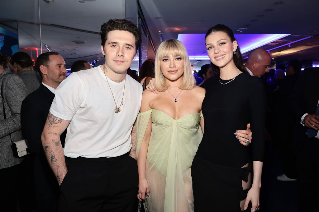 Nicola Peltz, Brooklyn Beckham and Florence Pugh at the Tiffany event