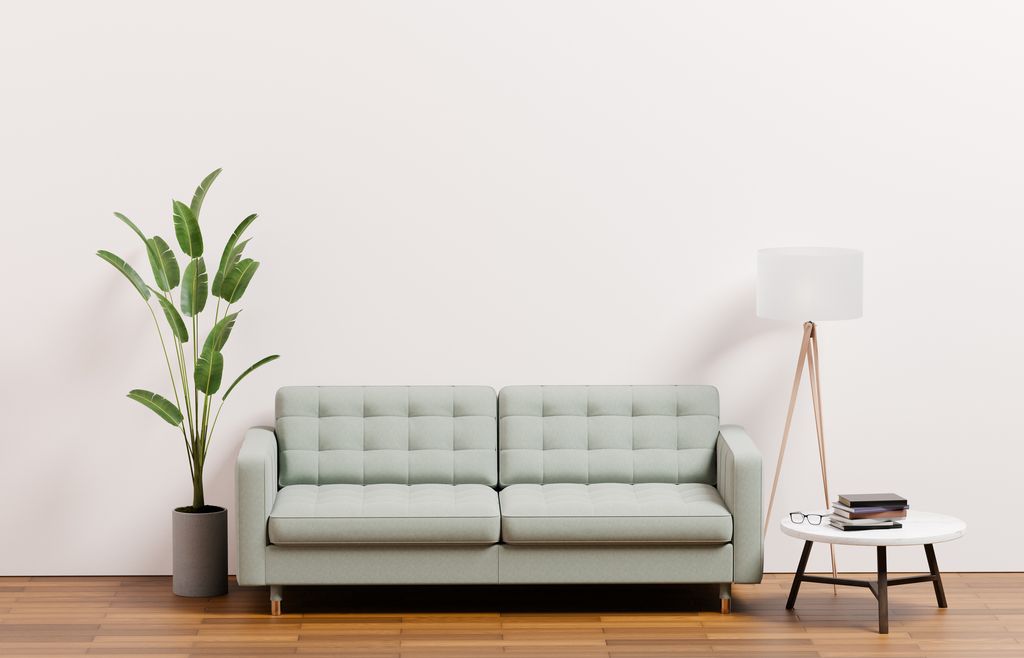 Salon avec un mur propre