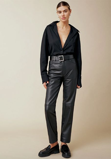 reformation leather trousers 2023