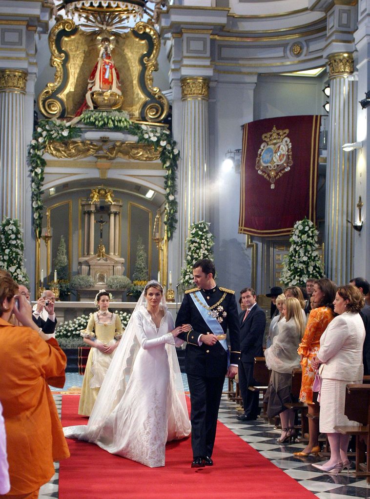 Letizia Ortiz and Crown Prince Felipe got married at the Almudena Cathedral