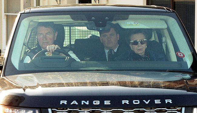 Princess Anne and Tim Laurence leaving King Charles Christmas lunch