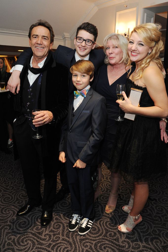 Robert Lindsay with his two sons Diane Weston and Sydney Stevenson