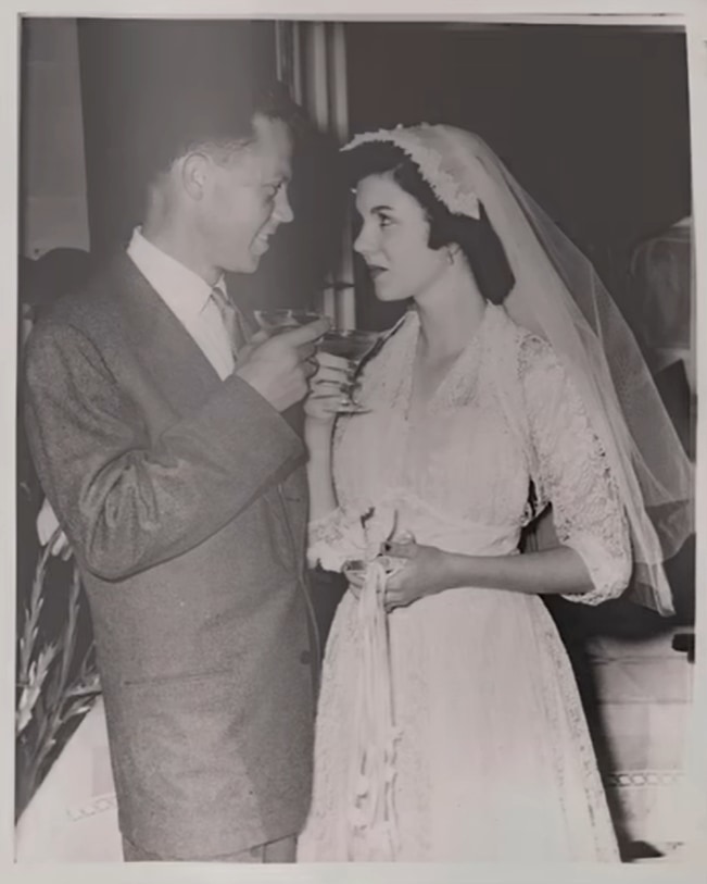 Marjorie Finlay on her wedding day to Robert Finlay