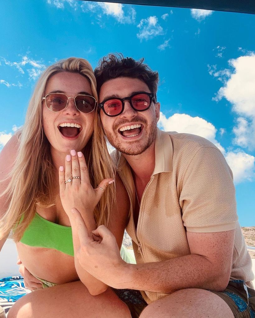 Sian Welby and partner Jake's engagement in 2023