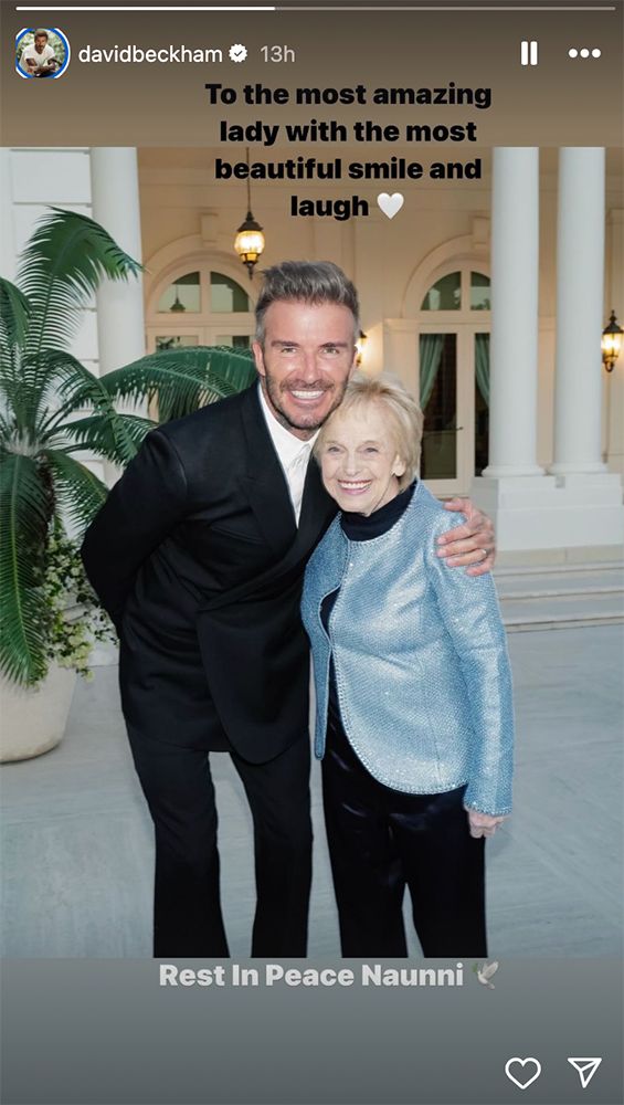 David Beckham with Nicola Peltz's grandmother