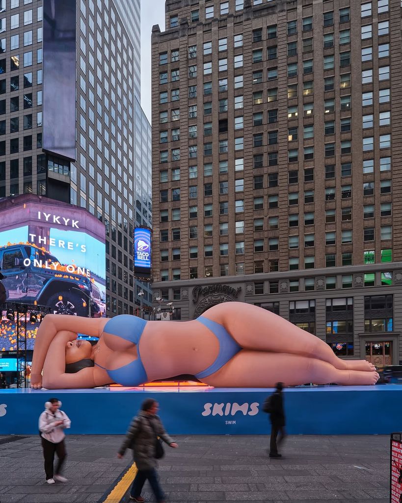 The doll was placed in Times Square