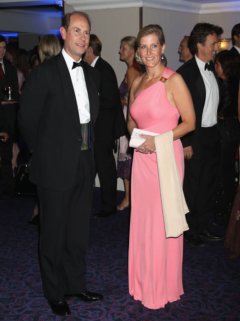 Duchess Sophie and Prince Edward smiling in formal attire